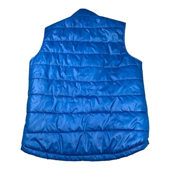 Aeropostale Puffer Vest Mens Medium Blue Quilted Full Zip Lightweight Puffer Y2K - Picture 2 of 11
